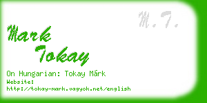 mark tokay business card
