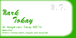 mark tokay business card